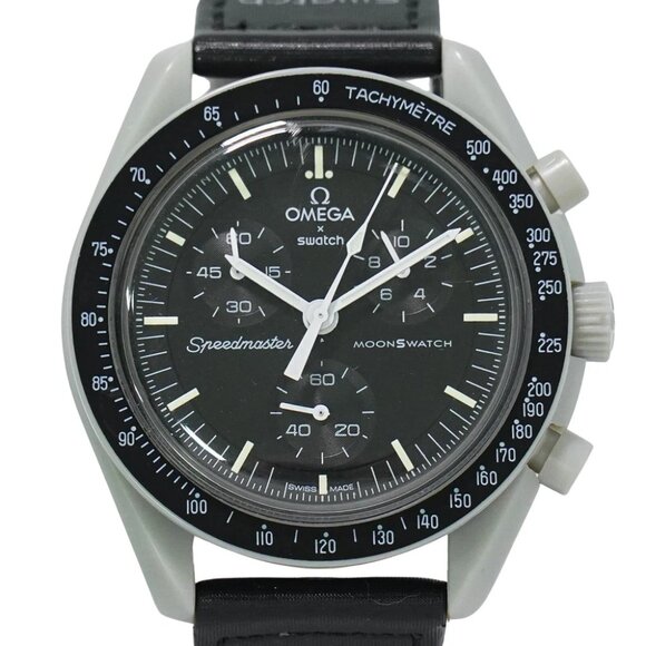OMEGA x Swatch Mission To The Moon SO33M100 Bioceramic Quartz Watch Black